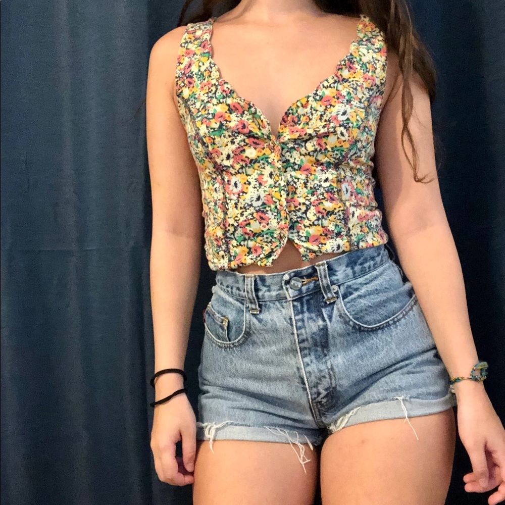 Floral 70s style top